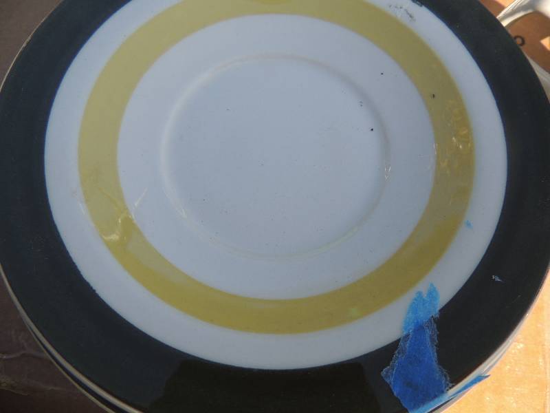lot 240 image: STAFFORDSHIRE POTTERIES LTD. EVERGREEN - 5 SAUCERS, 5 CUPS AND 6 PLATES
