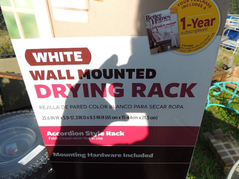 lot 296 image: WALL MOUNTED DRYING RACK - NEW IN BOX