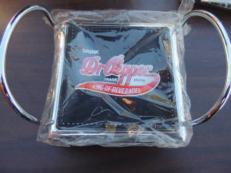 lot 340 image: Dr. Pepper coaster set with caddy new