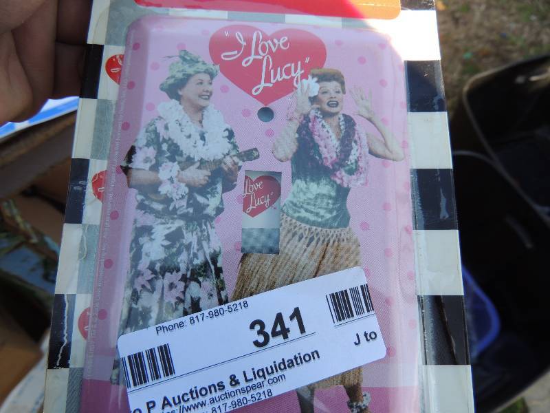 lot 341 image: Nascar  notepad, I Love Lucy switch plate cover - new