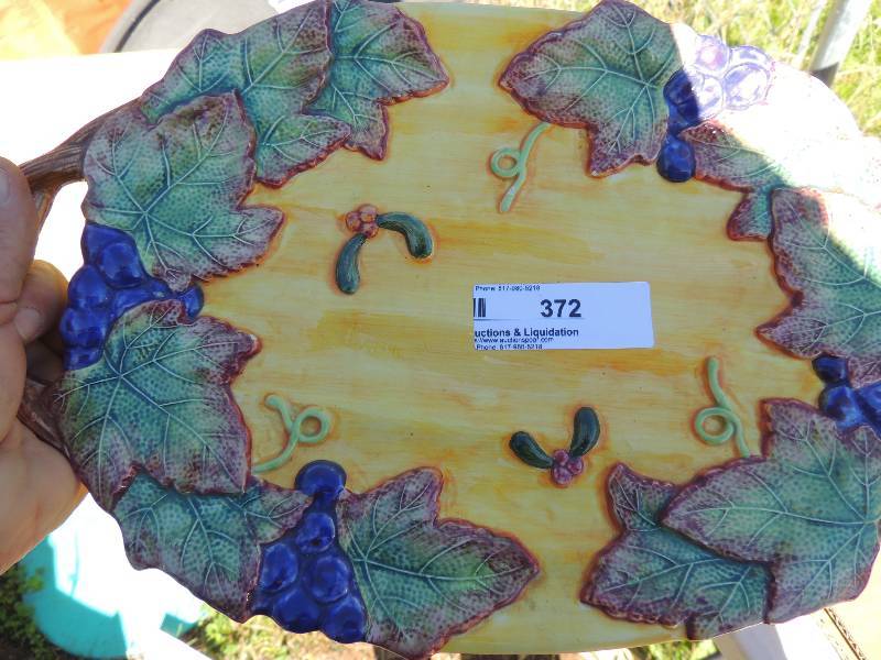lot 372 image: Fitz and Floyd hand painted platter