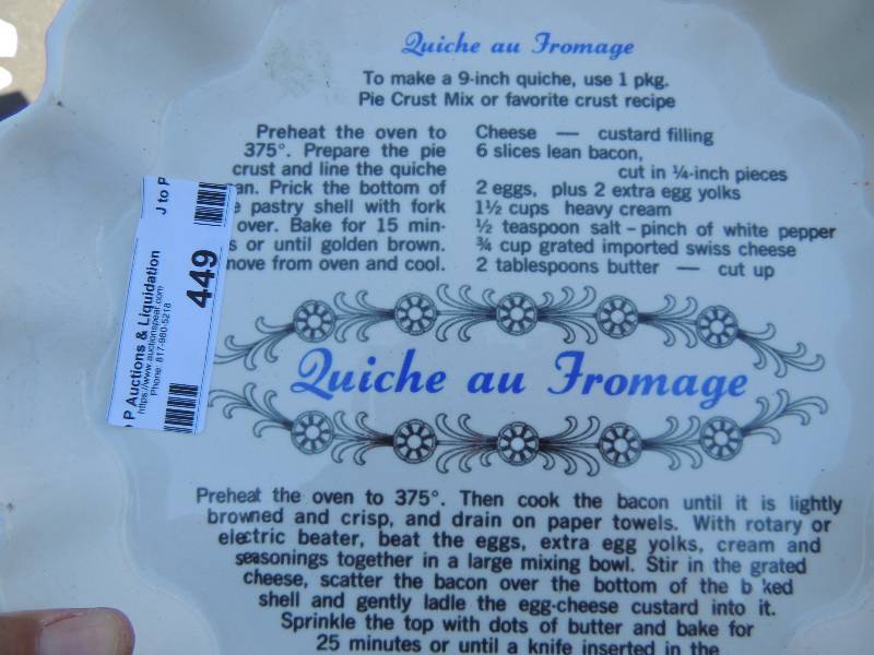 lot 449 image: Frankoma -  Texas AND  Oklahoma Quiche DISHES