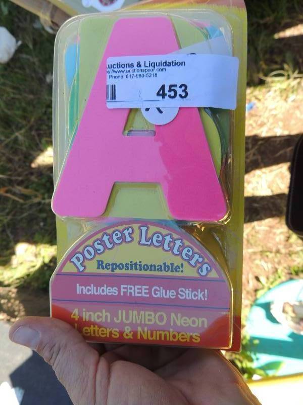 lot 453 image: Crafting - Adhesive numbers, then glue and glitter