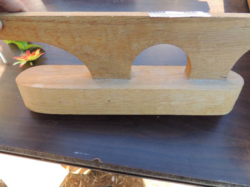 lot 466 image: Wooden form for  all those creases and points  when ironing - vintage