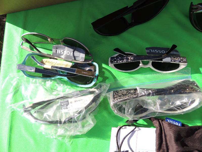 lot 354 image: Assortment of SUNglasses- 8 fossil polar optics,  3 bagCASESs