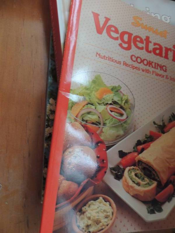 lot 661 image: Cookbooks- Cook light 20th anniversary, Vegetarian cooking, recipes x2