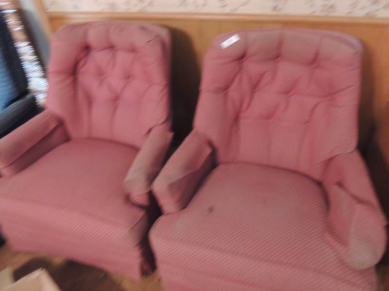 lot 822 image: 2 maroon rockers