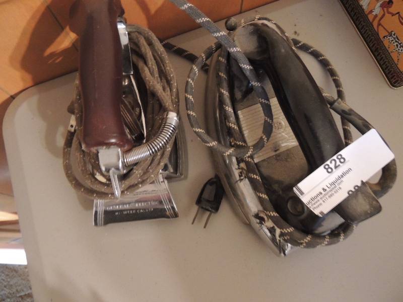 lot 828 image: 2 vintage irons GF
