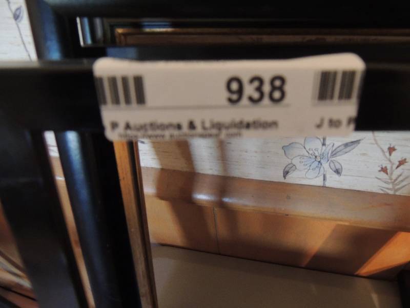 lot 938 image: 4 Black 8 x 10 picture frames