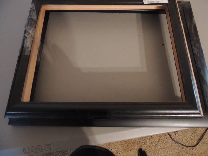 lot 940 image: 3 LG black picture frames