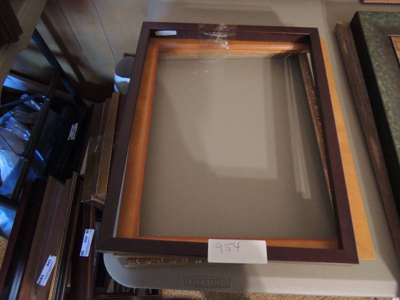 lot 954 image: 3 11 x 14 brown frames