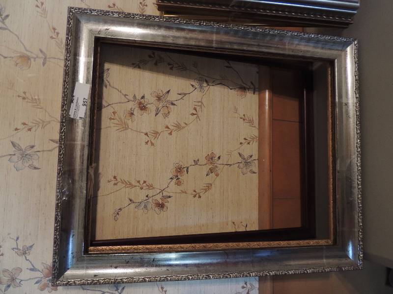 lot 957 image: 3 16 x 20 frames gold and silver