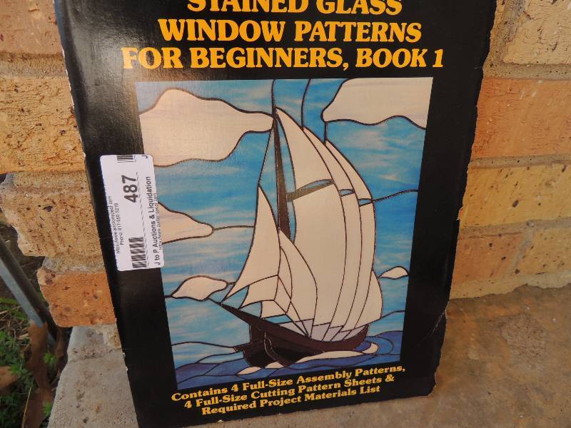 lot 487 image: Stained glass window pattern books