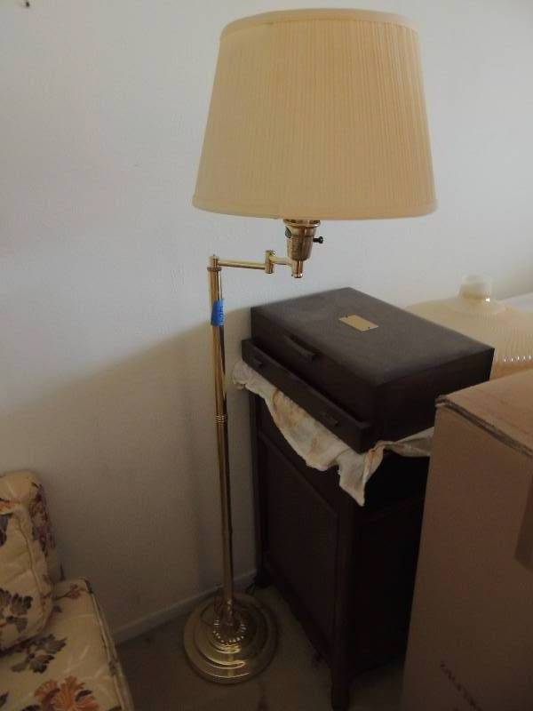 lot 404 image: brass floor lamp