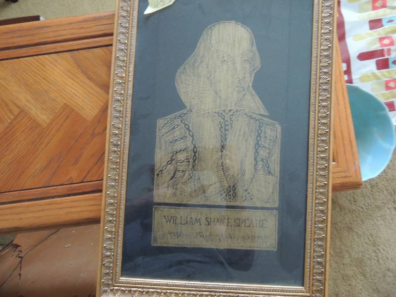 lot 435 image: Scratch etching Shakespeare  matted 13 x 19