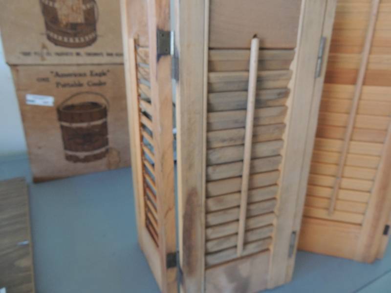 lot 546 image: wooden shutters x 7