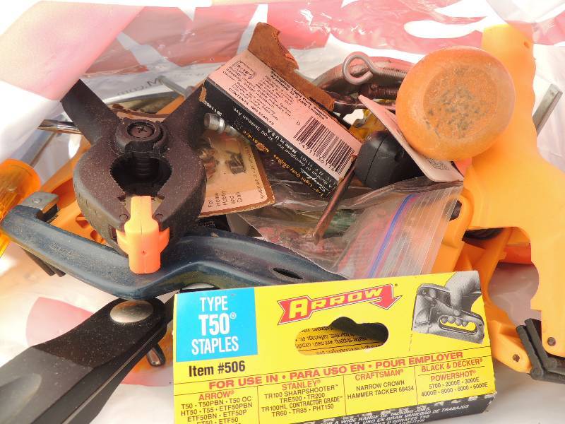 lot 562 image: Misc. tools- clamps, screw drivers, wire connectors etc.