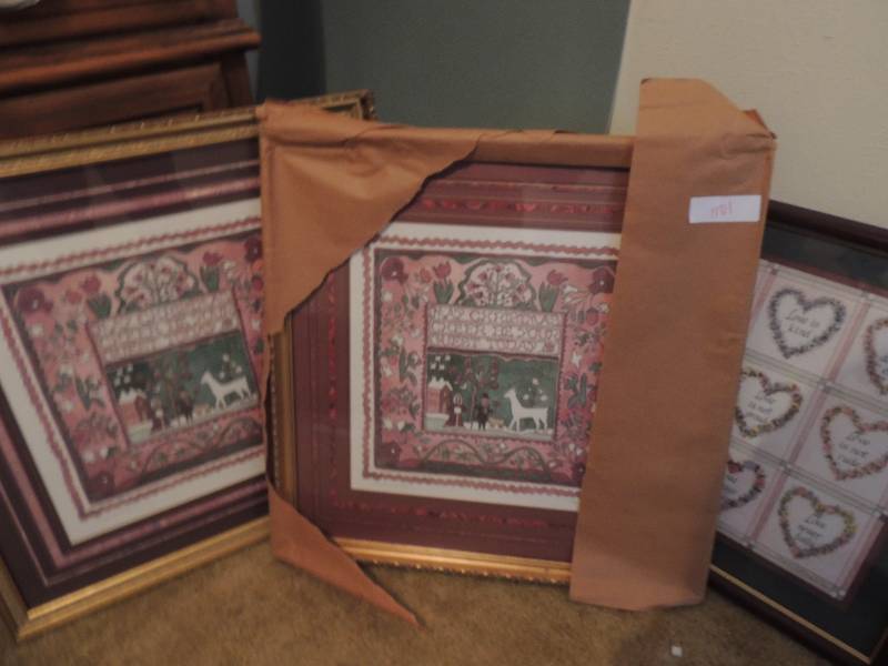 lot 1101 image: x 3 May Christmas Cheer Be Your guest prints 21x21, 9 definitions of love 18 x 18