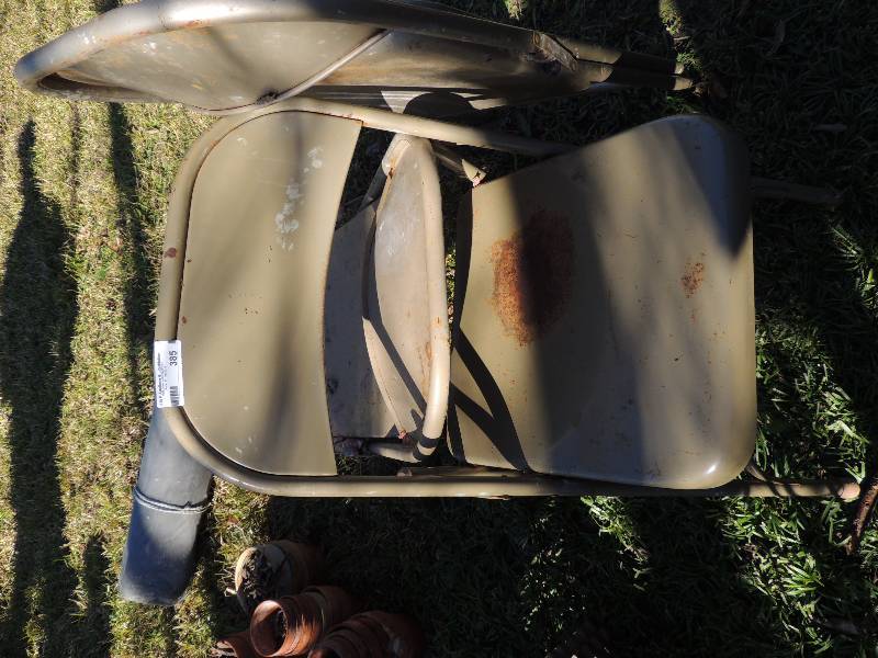 lot 385 image: 3 metal chairs
