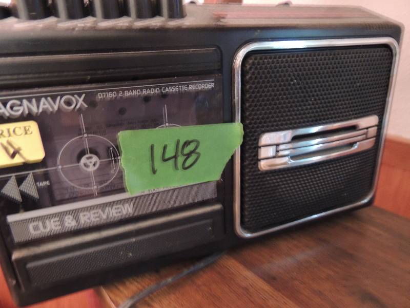 lot 148 image: Vintage Magnavox cell and review stereo, 2 band radio, cassette recorder