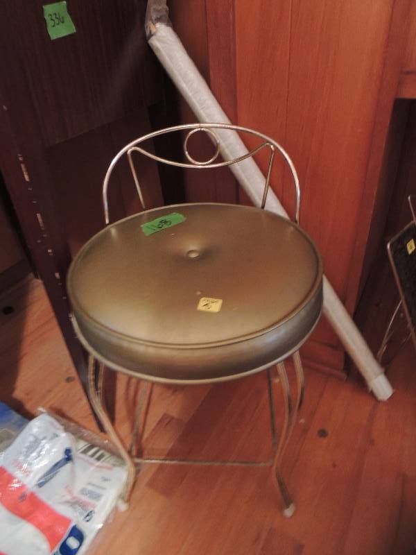 lot 168 image: Vanity stool with gold seat