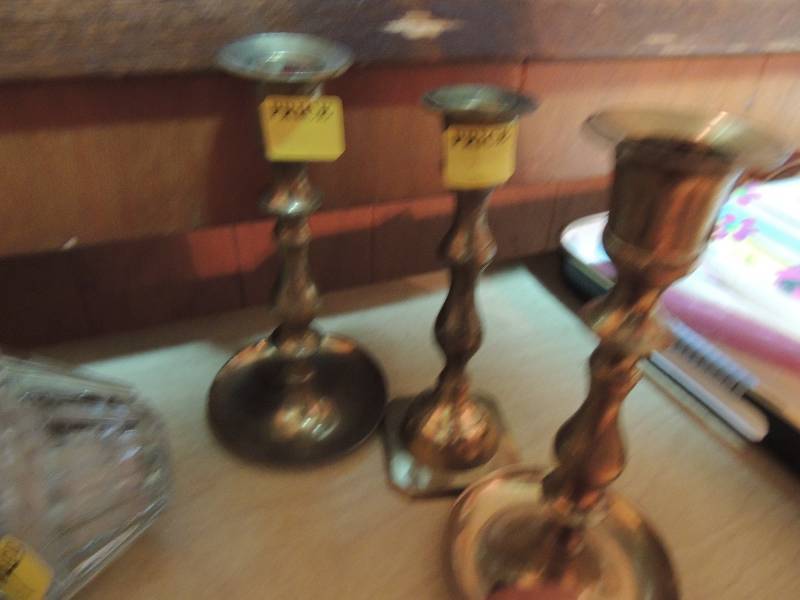 lot 233 image: Duck serving tray and candle sticks