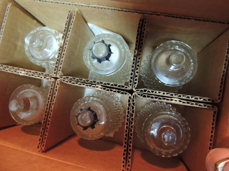 lot 237 image: 6 glass candle holders in box