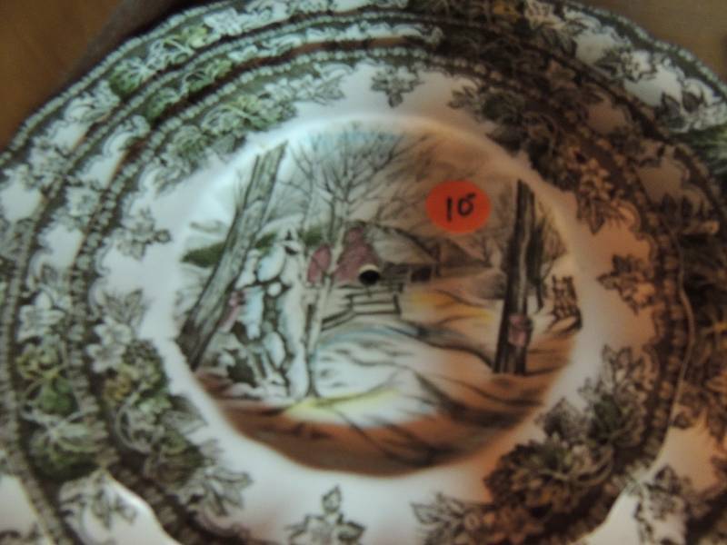lot 271 image: Sugar maple Johnson bros Iron stone plates