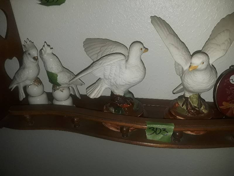 lot 303 image: White Emma doves