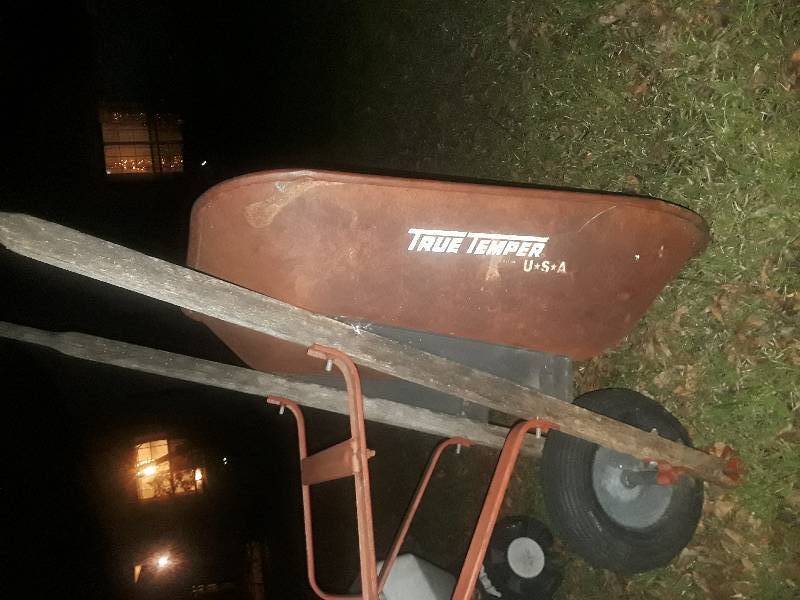 lot 90 image: True temper white wheelbarrow