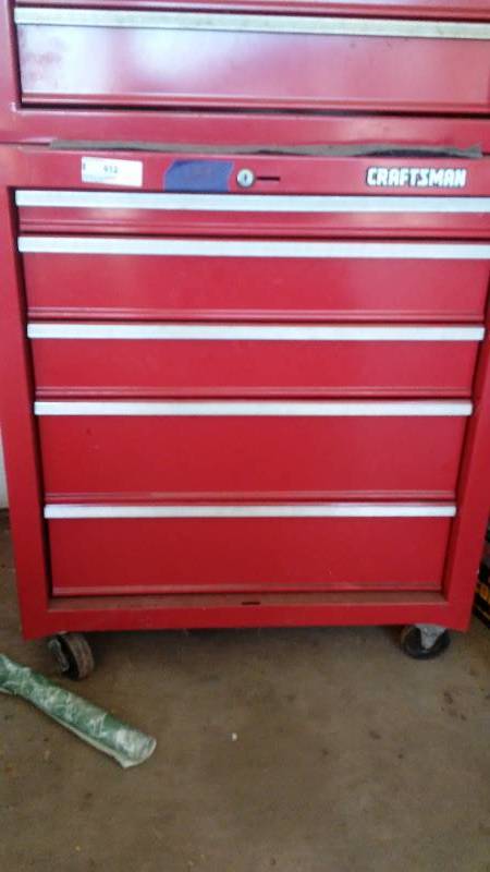 lot 612 image: Craftsman 5 drawer bottom box
