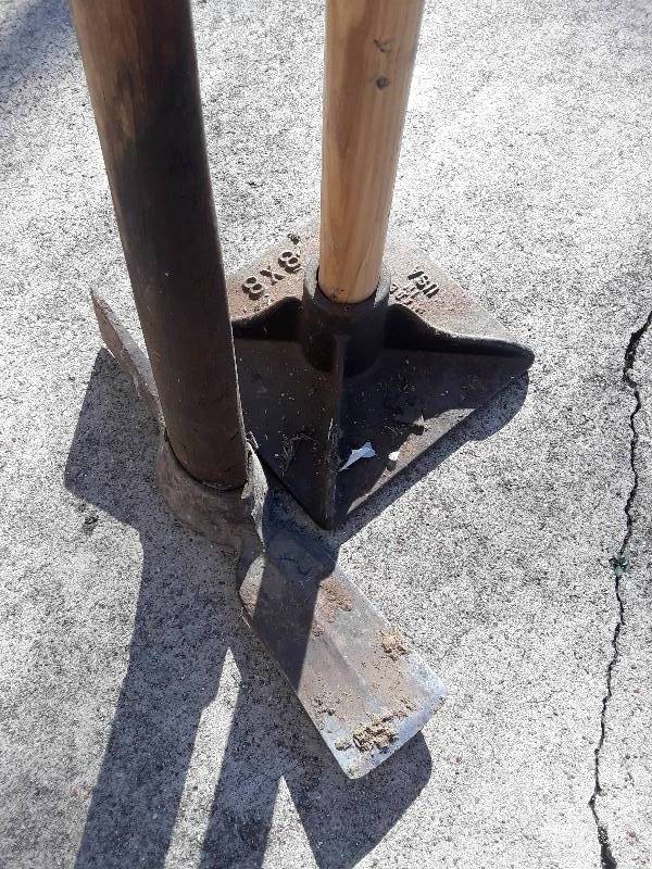 lot 772 image: Pick ax  and 8 x 8 tamper