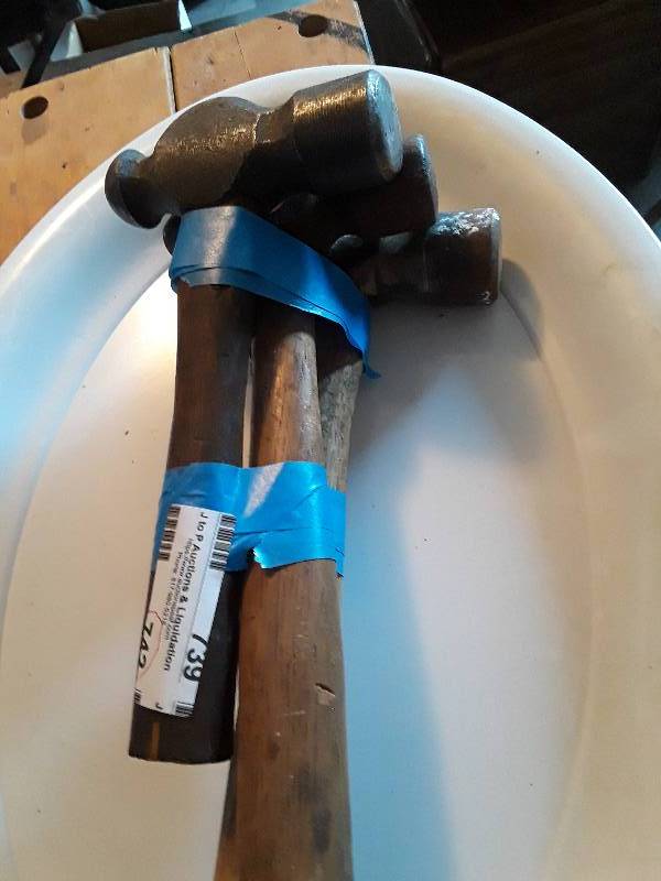 lot 742 image: 3 large hammers
