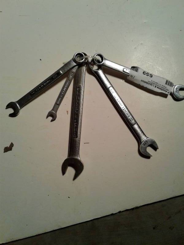 lot 659 image: 5 craftsman angle wrenches