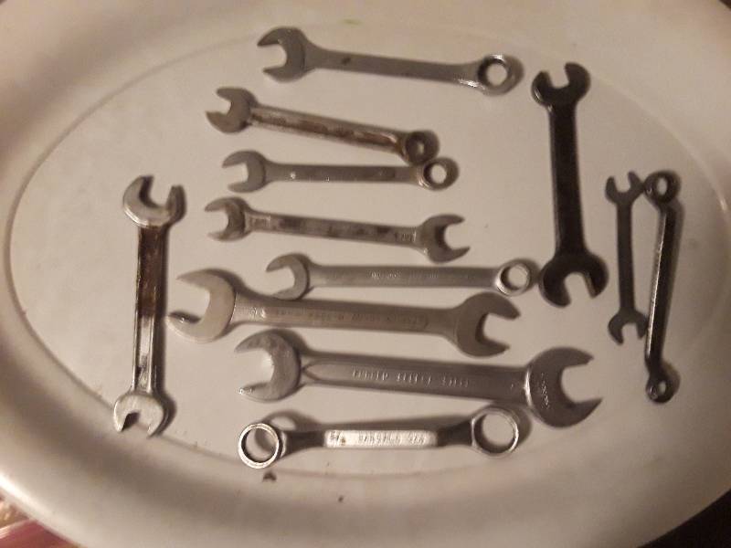 lot 726 image: 11 wrenches-Ford, India, Proto , powerkraft etc.