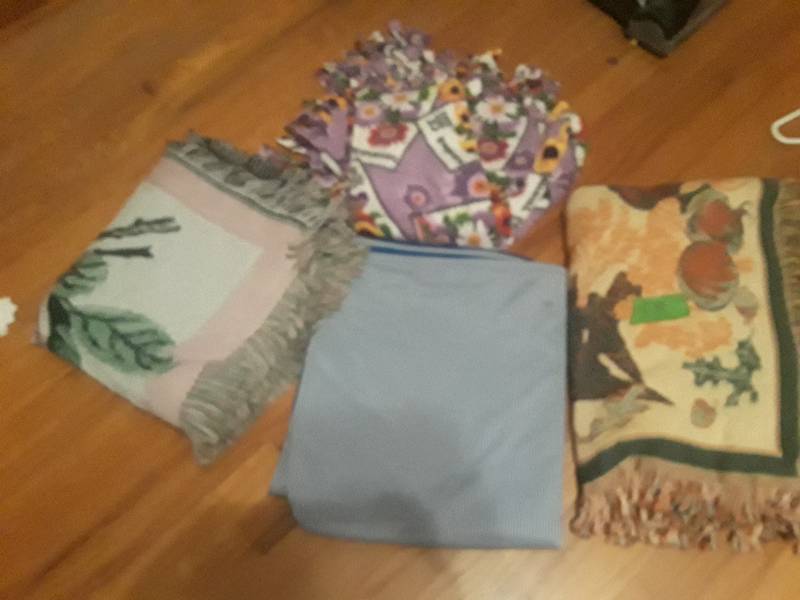 lot 179 image: 4 throw blankets