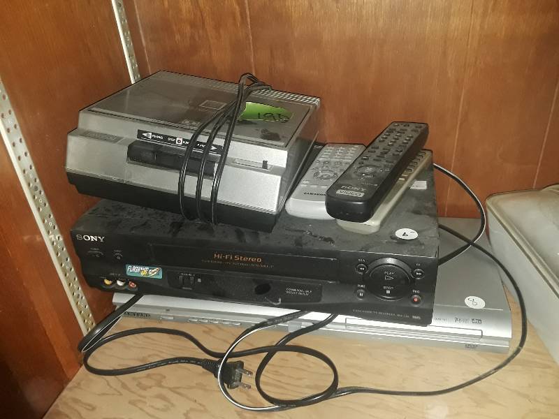 lot 190 image: Samsung DVD player, Sony VHS player, Gemini Cassette player ( working)