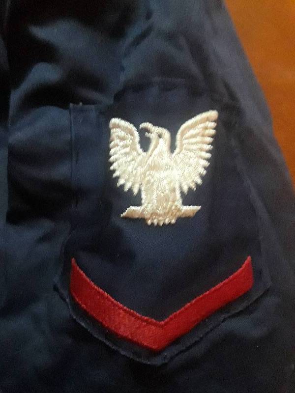 lot 277 image: Navy JACKET -DE 1041  USS MCNORRIS  DESTROYER ESCORT SHIP