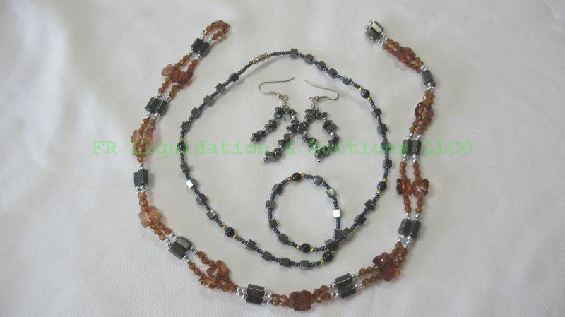 lot 46 image: Hematite & magnetic hematite jewelry as shown