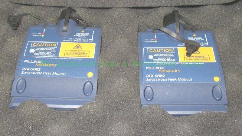 lot 77 image: Fluke DTX-SFM2 singlemode fiber module (2 count) in carry case