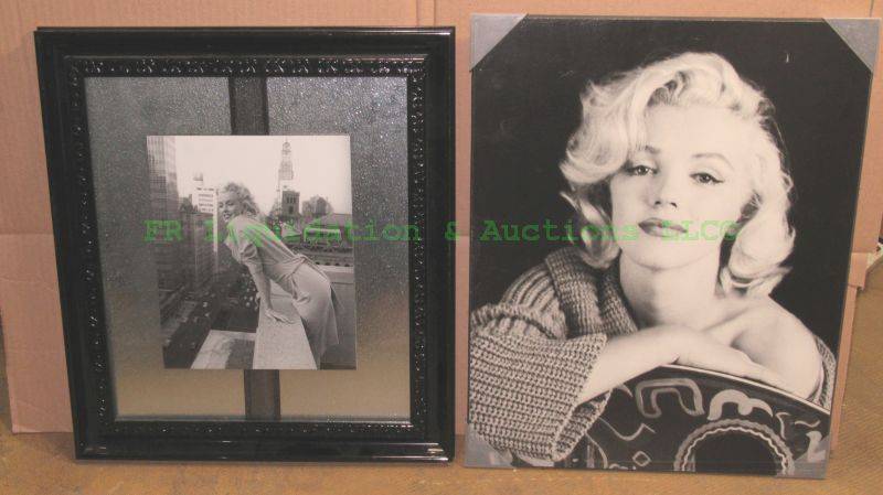 lot 103 image: Marilyn Monroe framed and hard back prints, 15 x 19