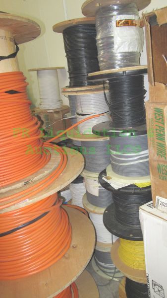 lot 155 image: Various industrial data communication cable medium to small spool rolls, 16 rolls total