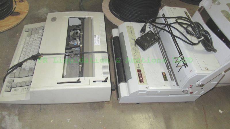 lot 157 image: Akiles CoilMac ECI 41 Coil Binding Machine and IBM word processor