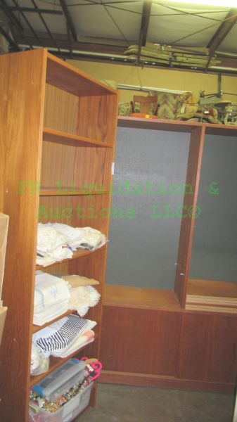 lot 255 image: 2 bookshelves rift cut oak veneer one at 75 x 13 x 48 and one at 71 x 13 x 48, contents not included