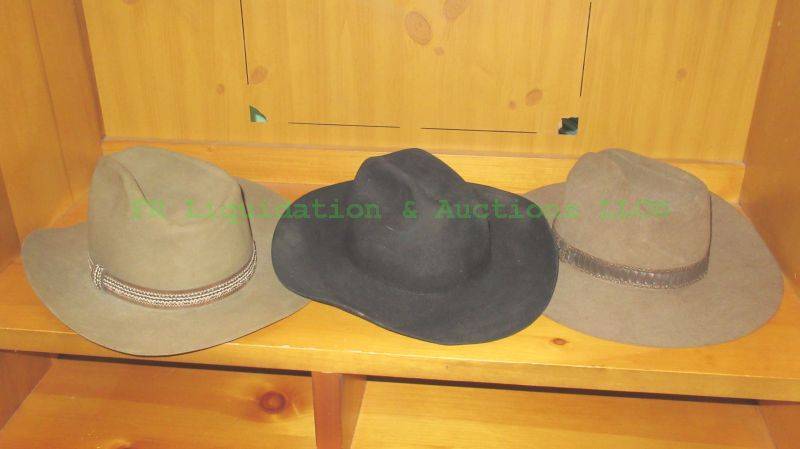 lot 230 image: Genuine Stetson hats including a Stetson Winchester, and Beaver felt (3 total)