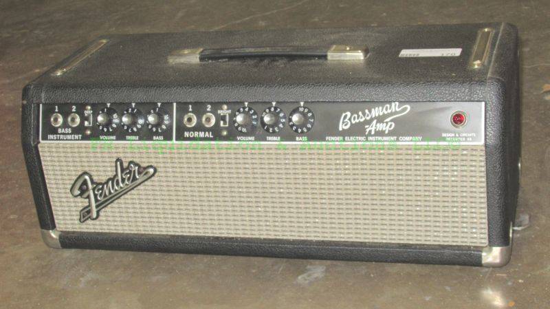 lot 170 image: 1969 Fender Bassman pro amphead, in working condition. matches with lot 169