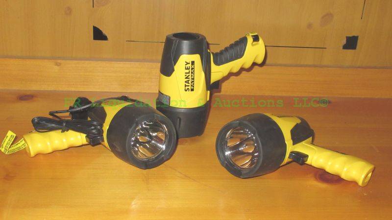 lot 221 image: Stanley fatmax model FL5W10 LED handheld spot lamps with car charger (3 total)
