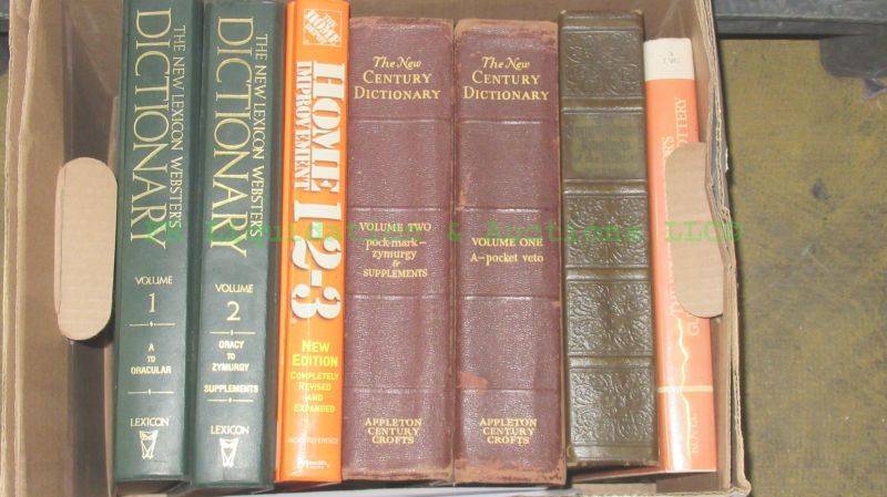 lot 267 image: Vintage mid century books including The New century dictionary and more