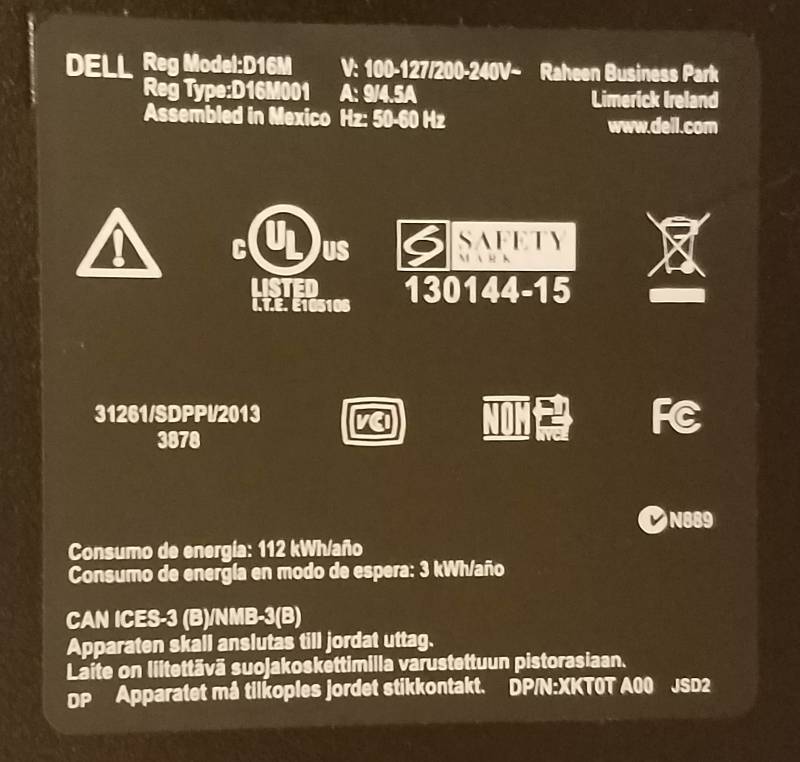 dell d16m