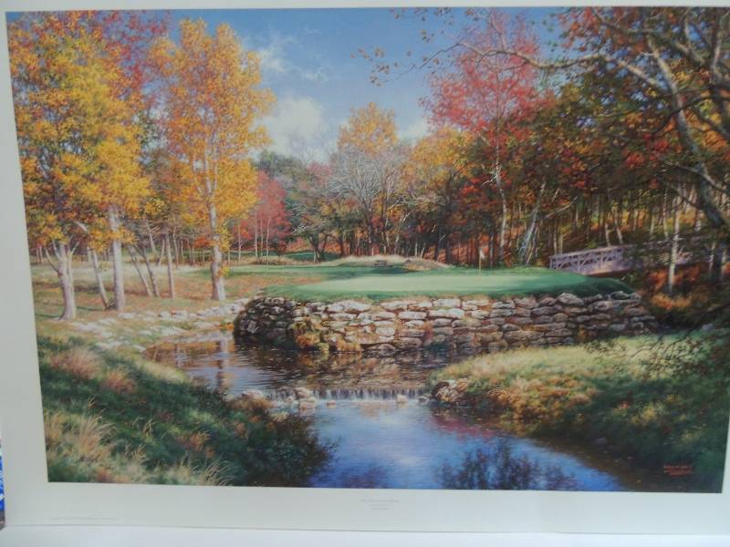 lot 48 image: Larry Dyke- The 13th at Valhalla #1181 of 1200 24x34 and The Bridges of Augusta (First Edition) # 1182 of 1200 26x34